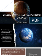 Lesson 2.1 Earth As The Only Habitable Planet