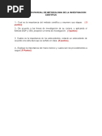 Primer Examen Parcial de Metodologia de La Investigacion Cientifica