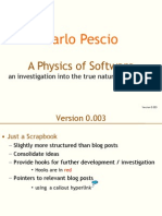 Carlo Pescio: A Physics of Software