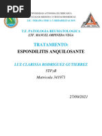 Caso Clínico Espondilitis Anquilosante TX