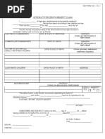 Affidavit For Death Benefit Claim: Legitimate/ Legitimated