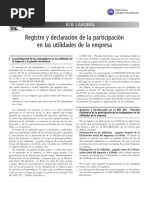 Registro y Declaración de La Participación en Las Utilidades de La Empresa