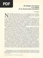 Popper, Karl - El Milagro de Atenas y El Origen de La Democracia Ateniense