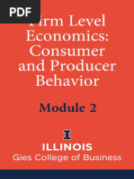 Firm Level Economics Consumer and Producer Behavior Module 2