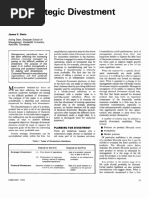 Divestment - Strategic Decision