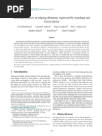 Moral Preferences in Helping Dilemmas Expressed by Matching and Forced Choice