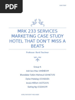 MRK 233 Services Marketing Case Study Hotel That Don'T Miss A Beats