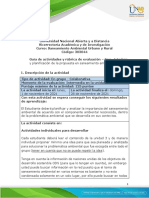 Guía de Actividades y Rúbrica de Evaluación - Unidad 3 - Fase 4 - Análisis y Planificación de La Propuesta en Saneamiento Ambiental