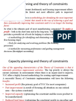 Capacity Planning and Theory of Constraints