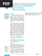 Generación Híbrida de Energía Eléctrica Como Alternativa para Zonas No Interconectadas