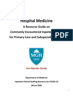 Hospital Medicine: A Resource Guide On Commonly Encountered Inpatient Topics For Primary Care and Subspecialist Faculty