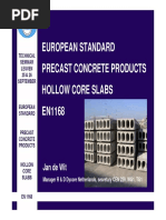 European Standard Precast Concrete Products Hollow Core Slabs EN1168