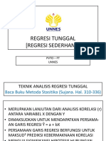 Analisis Regresi Tunggal