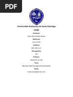 Universidad Autónoma de Santo Domingo Ejercicios Sobre Los Signos de Puntuación