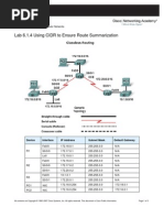 Using CIDR To Ensure Route Summarization