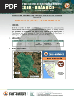 Reporte Complementario N°442 - Huaico en El Distrito de San Francisco - Huánuco