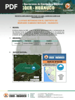 Reporte Complementario #443-Lluvias Intensas en El Distrito de Mariano Damaso Beraun Huanuco 10-11-2021