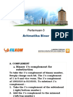 Pertemuan-3: Aritmatika Biner