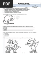 7º Ano A - Avaliação Parcial de Artes