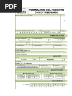 Formulario Del Registro Único Tributario: Espacio Reservado para La Dian