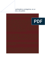 Democracia Participativa y Protagónica, en Un Estado de Derecho y de Justicia