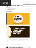 Como Detectar Mentiras - Paul Ekman - by Irene Rueda Pimentel - Introducción A La Psicología - Ugr - Medium