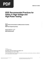 IEEE Recommended Practices For Safety in High-Voltage and High-Power Testing