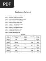 Bookkeeping Worksheet: Name: Kyle Allen de Lara Section: 10-Jolo