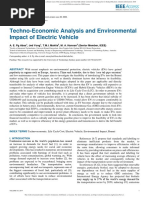 Techno Economic Analysis and Environmental Impact of EV