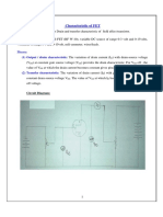 Characteristic of FET: Object: Apparatus Used