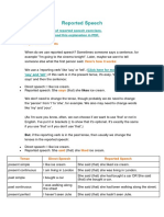 Reported Speech: Click Here For A List of Reported Speech Exercises. Click Here To Download This Explanation in PDF