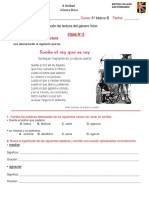 Lenguaje 6° Básico B Clase N°2 II Unidad Guía #5 Género Lírico