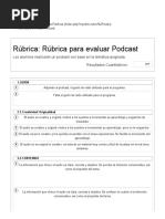 Rúbrica para Evaluar Podcast