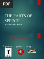 The Parts of Speech: By: Syeda Rifa Anjum