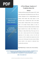 A Post-Merger Analysis of Vodafone-Idea LTD.: Dr. Ashok Kumar Panigrahi NMIMS University, Shirpur, Maharashtra