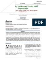 Maturity Indices of Fruits and Vegetables