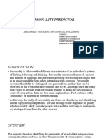 Personality Predictor: Area/Domain: Data Science and Artificial Intelligence