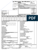 Welding Procedure Specification (WPS) : Accordance To ISO 15609-1 (Arc Welding)