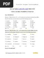 Bai Tap Tieng Anh Lop 11 Unit 6 Global Warming