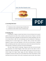 Critical Reading The Most Popular Food