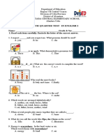 4rth Quarter Test in English 2 - BASA USAID Pilipinas