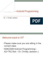 SWE2008 - Android Programming: Dr. J. Christy Jackson