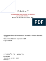 Práctica 7 DETERMINACIÓN CUANTITATIVA DE UN ANALITO EN 