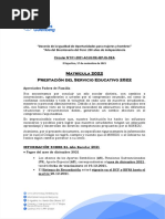 Circular #11-2021 Matrícula Año Escolar 2022 Al 17.11.2021