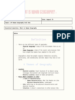 Human Geography Unit One Notes 