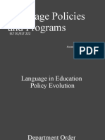 Language in Education Policy Evolution