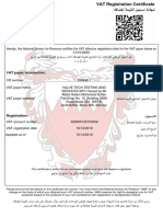 VAT Certificate - Valve Tech