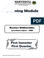 Business Mathematics: Specialized Subject - ABM