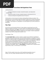 Some Basic Null Hypothesis Tests