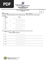 1st Quarter Summative Test English No.4